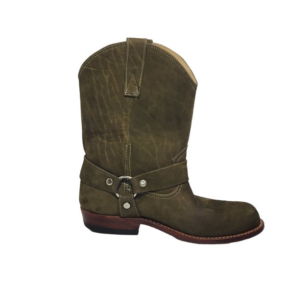 Western / rodeo boots. Leather. Size  37/ US 6. Olive Green Color. - Picture 6 of 14
